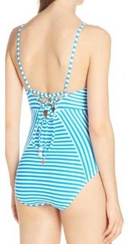 Tommy Bahama  Lace-Up Back One-Piece Swimsuit