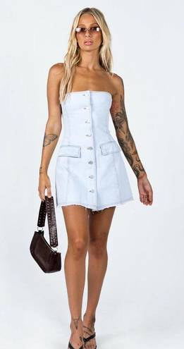 Princess Polly Lioness Love After Midnight Mini Dress Blue Denim