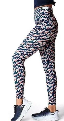 Sweaty Betty NWT  7/8 Rapid Run Leggings in Blue Spliced Mirage Print