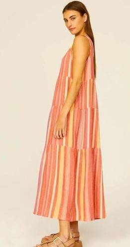 Marine layer NWOT -  Pink Striped Corinne Maxi | Sz Large