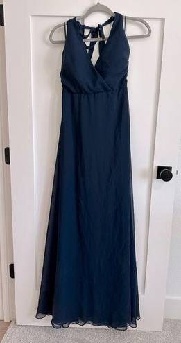 Birdy Grey NWT  Moni Chiffon Convertible Bridesmaid Dress in Navy, Small, pockets