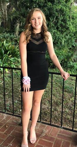 Emerald Sundae Black Homecoming Dress 