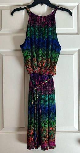 London Times  Multicolor Sleeveless Halter Dress 12