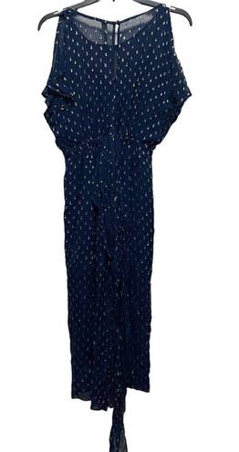 Tracy Reese  Petite Extra Small XSP Blue Gold Jumpsuit