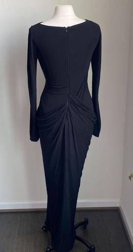 Badgley Mischka  Black Draped Dress Size 8