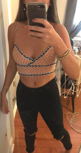 Urban Outfitters Pink and Blue Crop Top