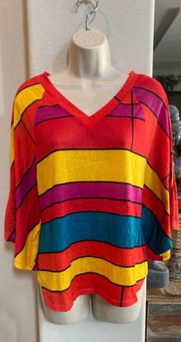 Romeo + Juliet Couture Like new  colorful butterfly sleeve top. Sz M