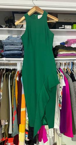 Cinq à Sept Cinq a sept emerald green piper ruffle high neck midi dress 2