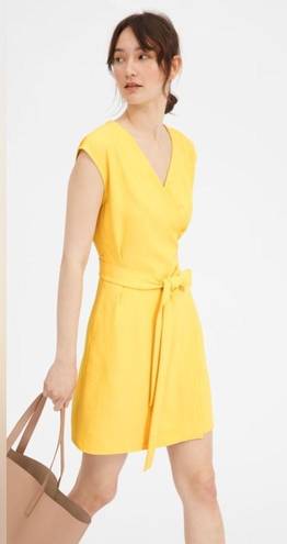 Everlane The Japanese GoWeave Short-Sleeve Mini Wrap Dress