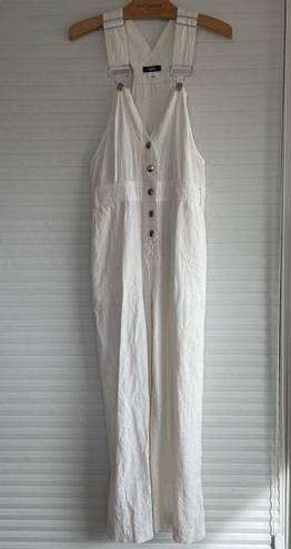 Urban Outfitters White Linen Overalls