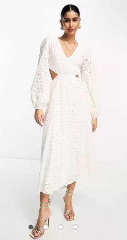 ASOS Cut-out Broderie Maxi Dress