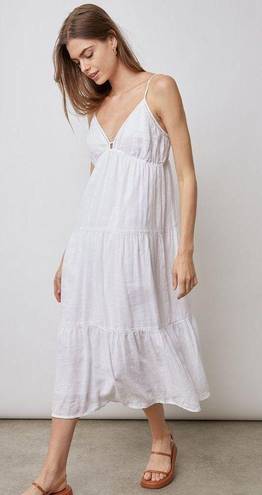 Rails Avril Linen Dress White Lace Detail Retail $228