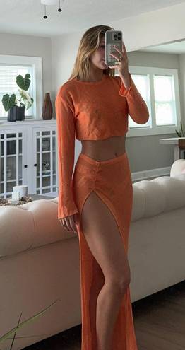 Orange bikini Cover Up