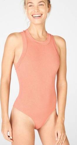 Fabletics  Kinsley Seamless Bodysuit Size Large Tuscany Clay