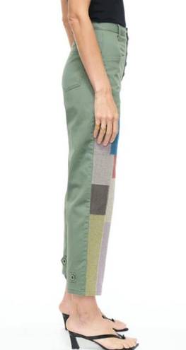 Pistola NWT  Denim Tammy High Rise Trouser In Colonel Rainbow Embroidered