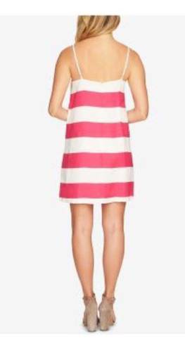 CeCe NWT  Striped Square Neck Sheath Dress Linen