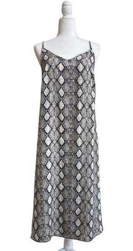 See You Monday  Snake Print Animal Print Women Size L Polyester Satin Slip Dress