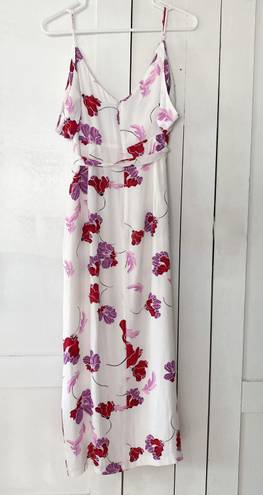 Bardot | Camellia White Floral Print Off-the-Shoulder Wrap Slit Dress