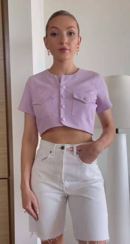 Revolve Song Of Style Button Up Crop Top