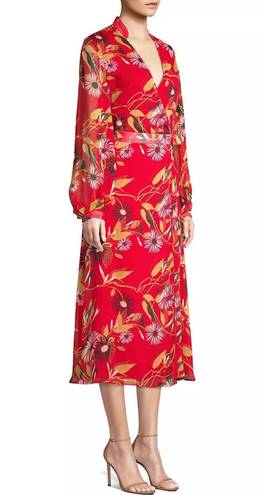 Equipment Andrese Floral Silk Wrap Dress