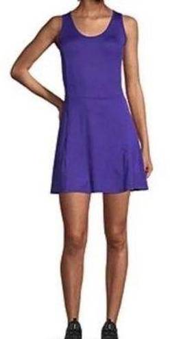 Xersion purple athletic tennis dress w/ builtin shorts & pockets size medium NWT