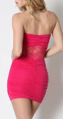 Zenana Outfitters  Ruched Bodycon Lace Detail Tube Dress