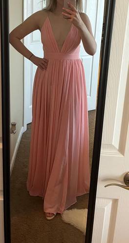 Pink Lily Pink Prom Maxi Dress