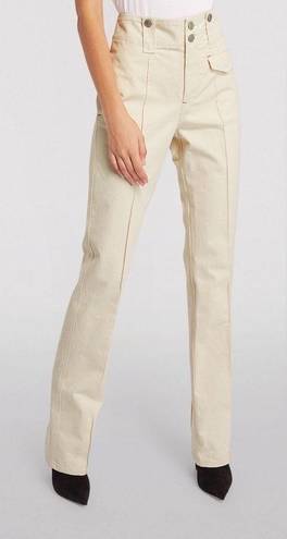 Isabel Marant  dilirok wide leg pinched front ecru trousers pants size 38