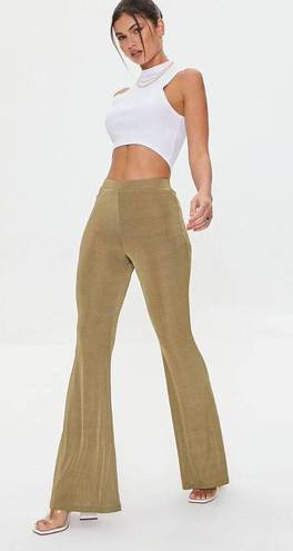 Say Anything NWT boutique  gold high waisted flare knit pants