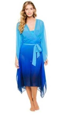 Gottex  Harmony Caftan S NWT Swim Coverup Ocean Blue Vacation Beach Resort Style