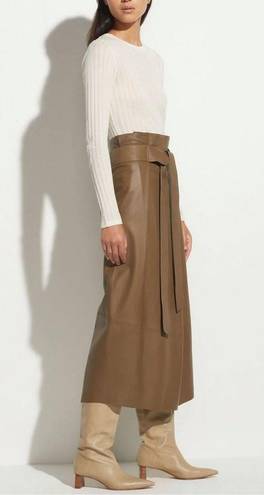 Vince  Belted Lambskin Leather Skirt-‎ NWT 6