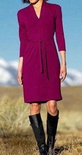 Patagonia Organic Cotton Gray V Neck Dress w/ pockets!Sm 3/4 length…