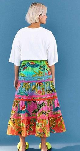 Farm Rio EUC  Ombré Forest Midi Skirt Size Medium Retails $225