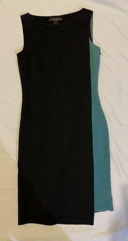 St. John $995 New  XS 0 Sheath Dress Milano Knit Verde Teal Green St 2014 Black