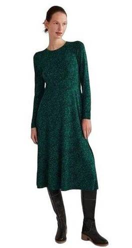 Petal Boden Crew Neck Jersey Midi Dress in Forest  Bloom US Petite SZ 4P NWOT