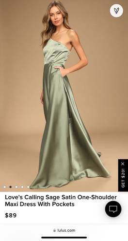 Lulus Sage Green Formal Gown