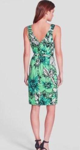 Tracy Reese  Women's Sleeveless Floral Sheath Dress In Green 6