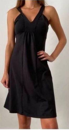 Patagonia  Womens Black Corinne V Neck Sleeveless Athletic Dress Size Medium