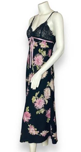 Oscar de la Renta  Pink Label Lingerie Nightgown‎ Floral Sheer Lace Slip Dress