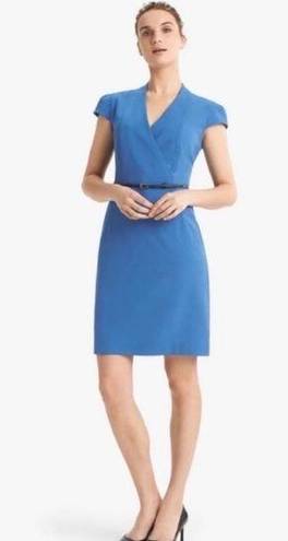 MM.LaFleur  Felisa Dress Blue Sheath Cap Sleeve Pockets Business Women’s Size 10