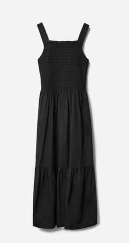 Everlane  The Smock Midi Dress in Black S NWT