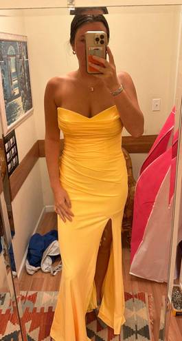 Jovani Yellow Prom Dress