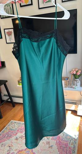 Abercrombie & Fitch Emerald Green Silk Slip Dress From Abercrombie 