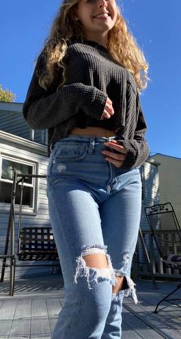 Wild Fable Gray Cropped Sweater