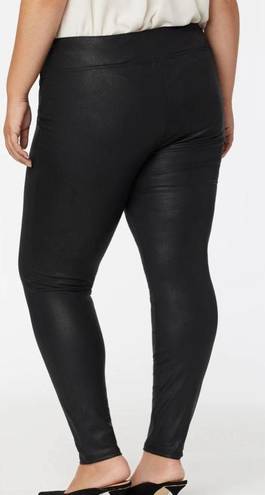 NYDJ Woman’s  Coated Legging Pants Black X-large