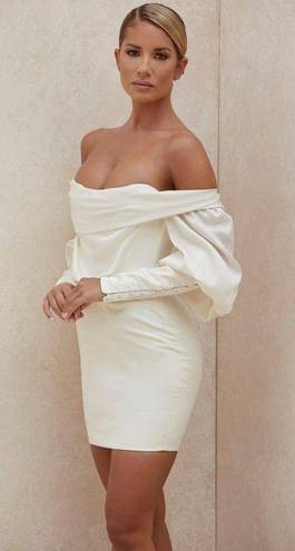 House Of CB Santana Ivory Draped Corset Dress