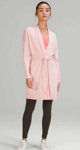 Lululemon Cotton - Cashmere Knit Wrap - Heathered Dew Pink