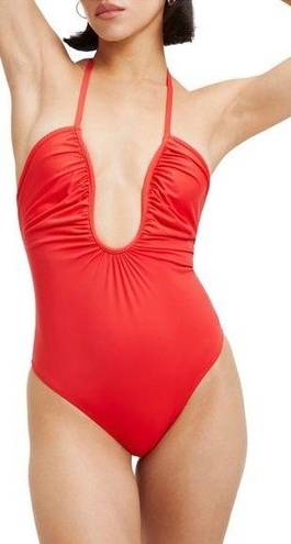 Good American Leilani Halter One Piece Bathing Suit Swimsuit Size M or 6