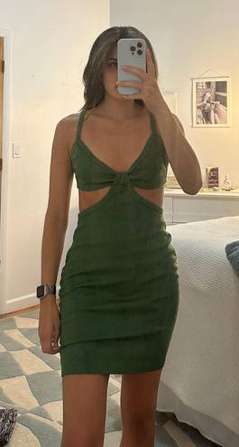 Cutout Dark Green Dress