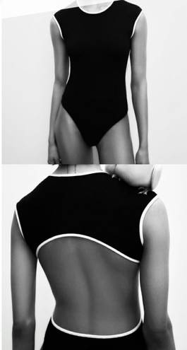 ZARA Backless Black Bodysuit